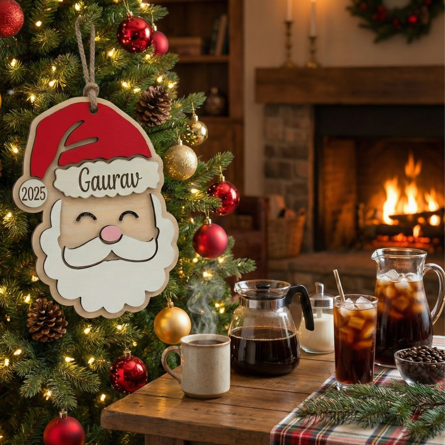 Personalized Santa Ornament