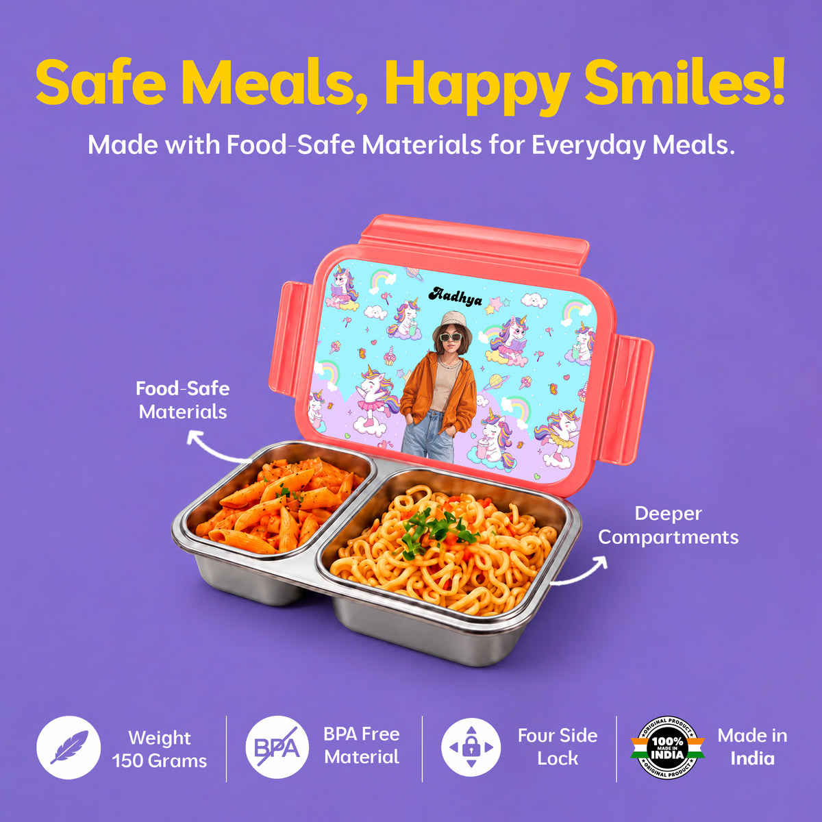 Unicorn Combo (Bento Lunch Box + Water Bottle)