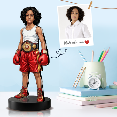 Personalized Kids Boxer Figurine