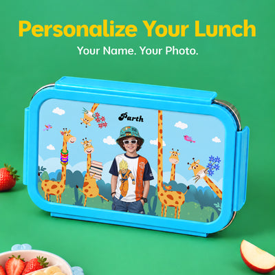Bento Lite - Giraffe Theme | Personalized Kids Lunch Box