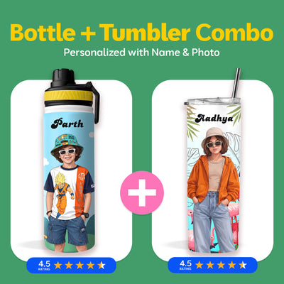 Sip Buddy Duo – Personalized Bottle & Tumbler