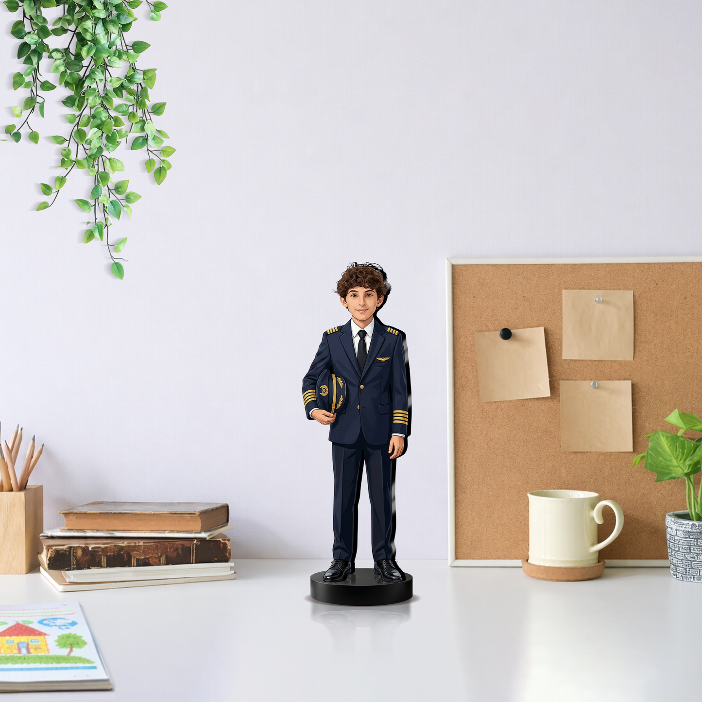 Personalized Kids Pilot Figurine
