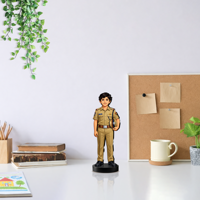 Personalized Police Officer Kids Figurine