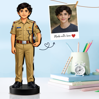 Personalized Police Officer Kids Figurine