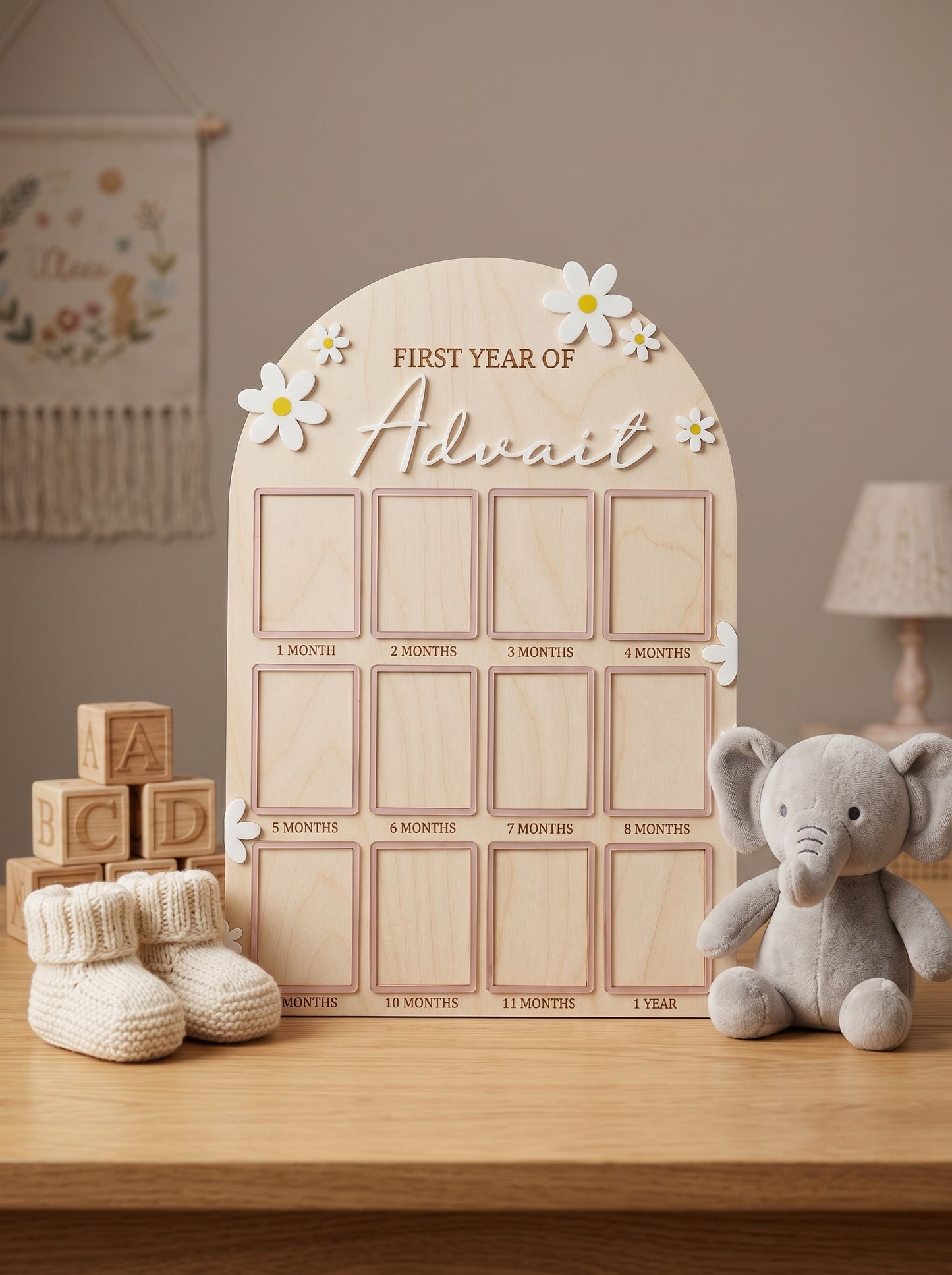 Milestone Memories | Daisy Theme Baby Photo Board