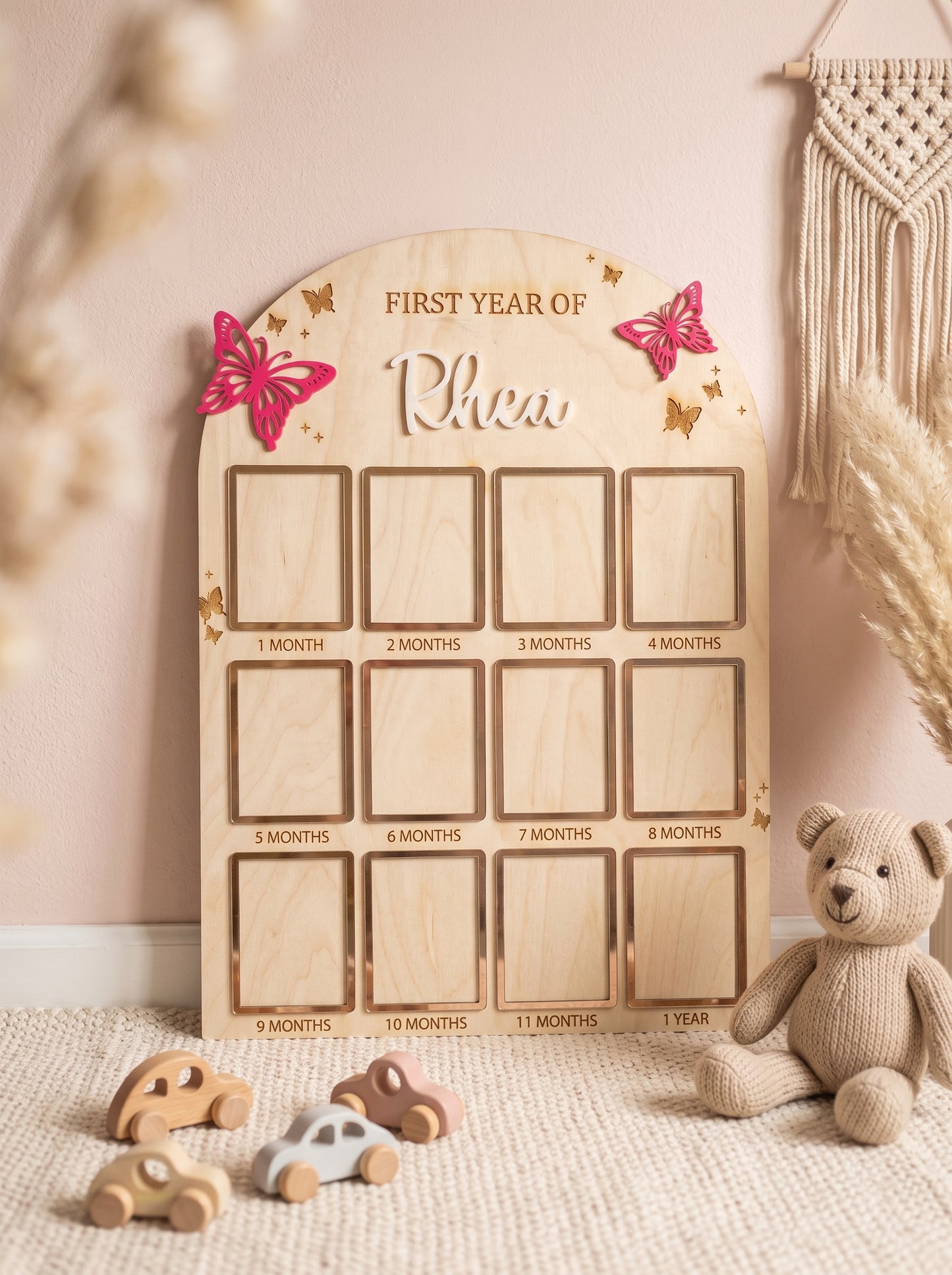 Milestone Memories | Butterfly Theme Baby Photo Board