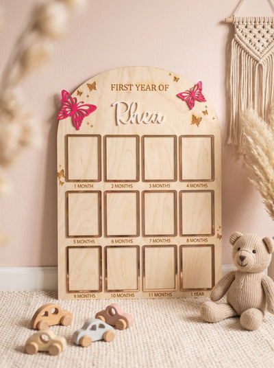 Milestone Memories | Butterfly Theme Baby Photo Board