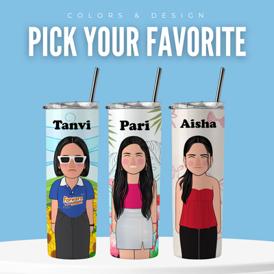 Personalized Stainless Steel Tumbler With Free Straw