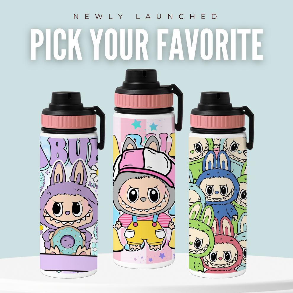 Labubu Sipper Bottle - BPA Free, Leakproof – Bhootiya