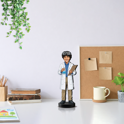Personalized Scientist Kids Figurine