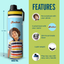 Personalized Giraffe Kids Stainless Steel Water Bottle